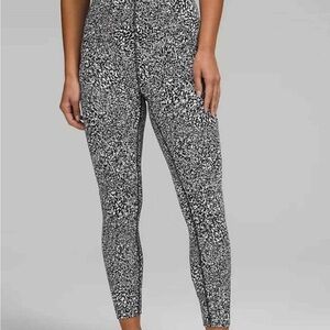 Lululemon Athletica Black and White Leggings with Bold Print never worn